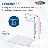 BCW Thick Card Topload Holder 108 PT -  10 Holders Per Pack