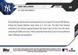 2026 Topps NOW Cody Bellinger #96 Yankees 2 HRs 5 RBI Bronx Bash SG2