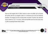 2026 Topps NOW LeBron James #235 Wins King 1,229th Career Victory Lakers SA4