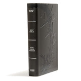 KJV Bible: Personal Size LARGE Print Reference Bible, Indexed, Black Charcoal