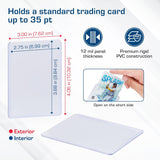 BCW 3x4 Topload Card Holder Standard 25 Holders Per Pack, Fits Cards Up to 35pt