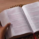NKJV Single Column Reference Bible Verse by Verse, Brown Leathersoft, Red Letter