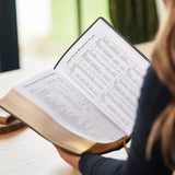 KJV LARGE PRINT Reference Bible, Center Column, Brown Bonded Leather, Red Letter