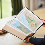 KJV LARGE PRINT Reference Bible, Center Column, Brown Bonded Leather, Red Letter