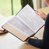 KJV LARGE PRINT Reference Bible, Center Column, Brown Bonded Leather, Red Letter