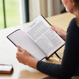 KJV LARGE PRINT Reference Bible, Center Column, Brown Bonded Leather, Red Letter