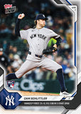 2026 Topps NOW Cam Schlittler RC #41 Yankees 15+ K 0 R 0 BB Rookie Card SG3
