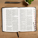 KJV Bible: Personal Size LARGE Print Reference Bible, Indexed, Black Charcoal