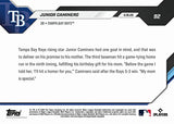 2026 Topps NOW Junior Caminero Rays Birthday HR Card 92 Tampa Bay Star SA1