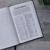 NKJV Single Column Reference Bible, Comfort Print, Black Hardcover, Red Letter