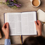 KJV Center Column Reference Bible, Purple Leathersoft, Red Letter, Comfort Print