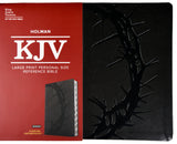 KJV Bible: Personal Size LARGE Print Reference Bible, Indexed, Black Charcoal