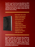 KJV Bible: Personal Size LARGE Print Reference Bible, Indexed, Black Charcoal