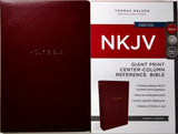 NKJV Comfort Print Reference Bible, Giant Print, Center Column, Burgundy