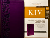 KJV End of Verse Reference Bible Personal Size, Large Print, Purple Leathersoft