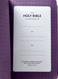KJV End of Verse Reference Bible Personal Size, Large Print, Purple Leathersoft
