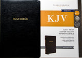 KJV Giant Print Reference Bible, 53,000 Cross References, Black Bonded Leather