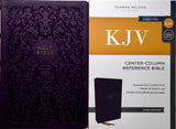 KJV Center Column Reference Bible, Purple Leathersoft, Red Letter, Comfort Print