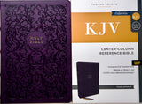 KJV Center Column Reference Bible, Purple Leathersoft, Indexed, Red Letter