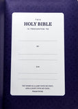 KJV Center Column Reference Bible, Purple Leathersoft, Indexed, Red Letter