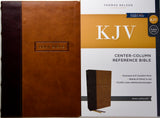 KJV Center Column Reference Bible, Brown Leathersoft, Red Letter, Comfort Print