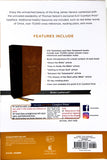 KJV Center Column Reference Bible, Brown Leathersoft, Red Letter, Comfort Print