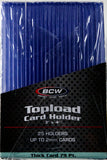 BCW Thick Card Topload Holder 79 PT - 25 Holders Per Pack
