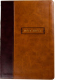 KJV Bible: Center-Column Reference Bible with Apocrypha, Brown Leathersoft