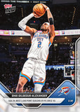 2026 Topps NOW Shai Gilgeous-Alexander #232 SGA 2K OKC Thunder MVP SA3