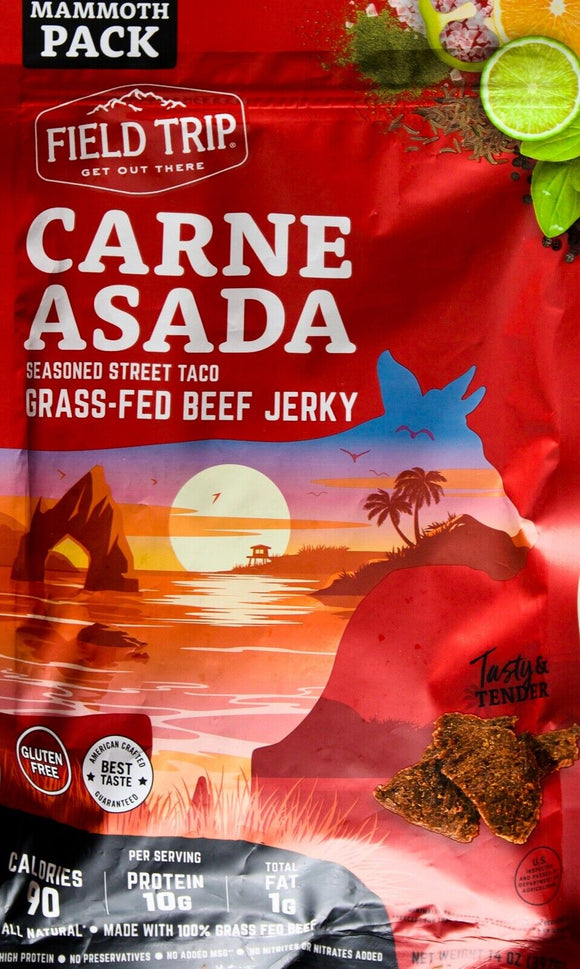 Field Trip Carne Asada Seasoned Street Taco Grass-Fed Beef Jerky, 14 Ounce