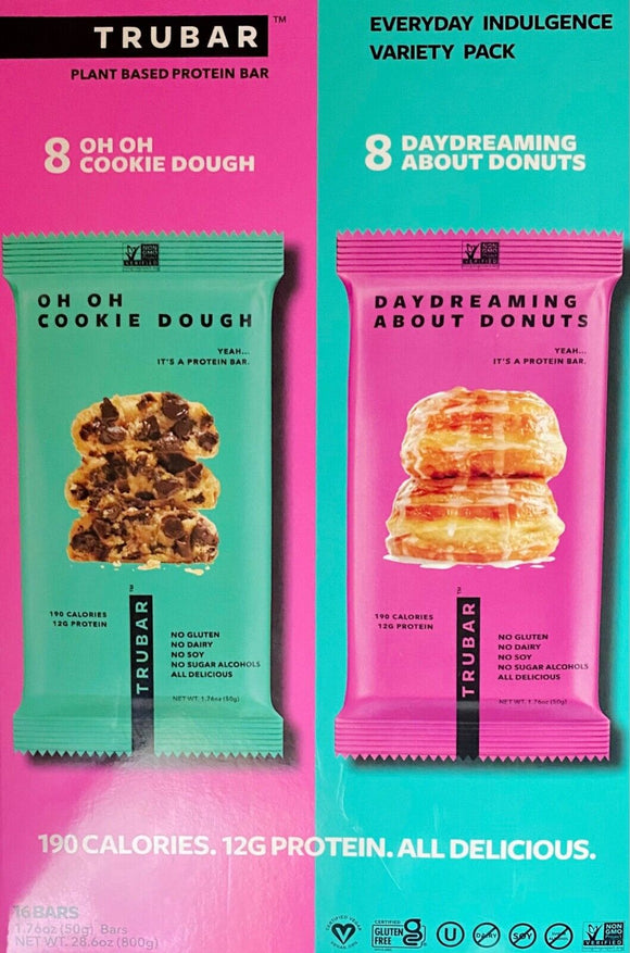 TruBar Protein Oh Oh Cookie Dough Daydreaming About Donuts, 1.76 Ounce, 16 Bars