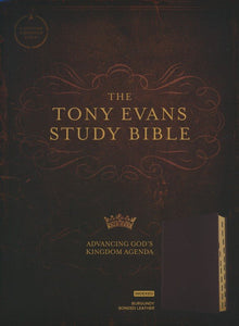 The Tony Evans Study CSB Bible Bonded Leather, Indexed, Burgundy