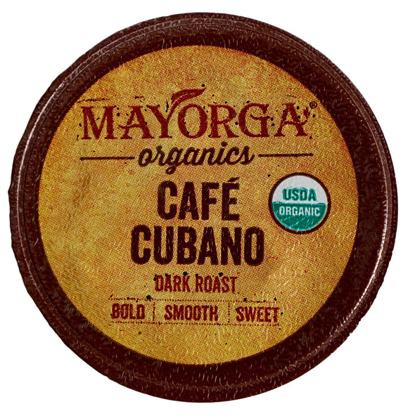 Cafe Cubano Coffee USDA Organic Dark Roast Bold, Single Serve K Cup Pods