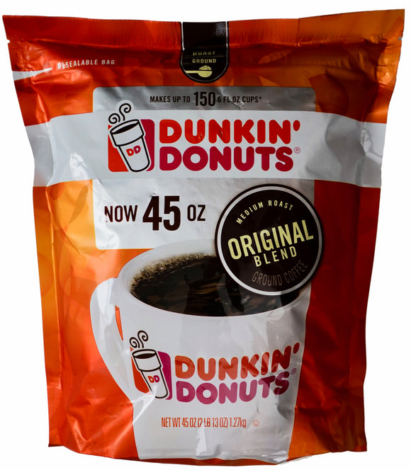 Dunkin' Donuts Original Blend Ground Coffee Medium Roast, 45 Ounce