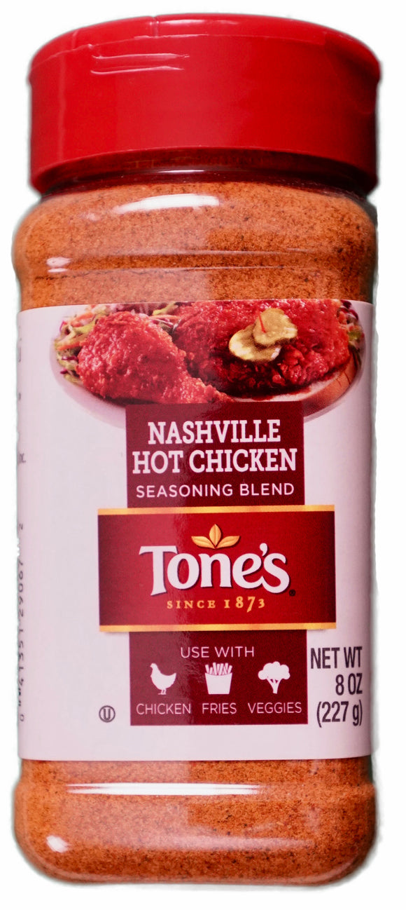 Tone's Nashville Hot Chicken French Fries Vegetables Seasoning Blend, 8 Ounce