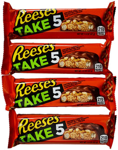 Reese's Take 5 Pretzels Caramel Peanut Butter Milk Chocolate, 1.5 Ounce Bars