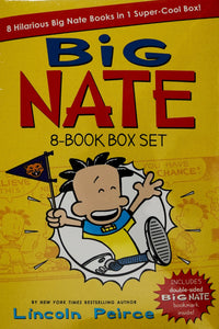 Big Nate 8-Book Box Set by Lincoln Peirce Novels Comics + Double-Sided Bookmark