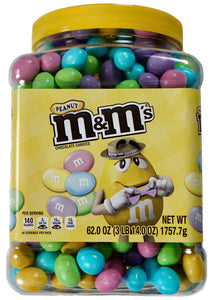 M&M's Spring Easter Peanut Chocolate Candies, Pantry Size Jar, 62 Ounce