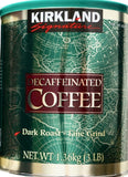 Kirkland Signature Fine Ground Coffee 100% Colombian Supremo or Decaf Dark Roast