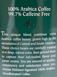 Kirkland Signature Fine Ground Coffee 100% Colombian Supremo or Decaf Dark Roast