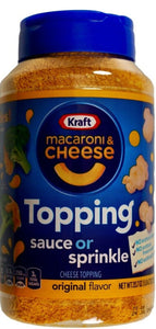 Kraft Macaroni & Cheese Topping Sauce Sprinkle Original Flavor, 20.7 Ounce